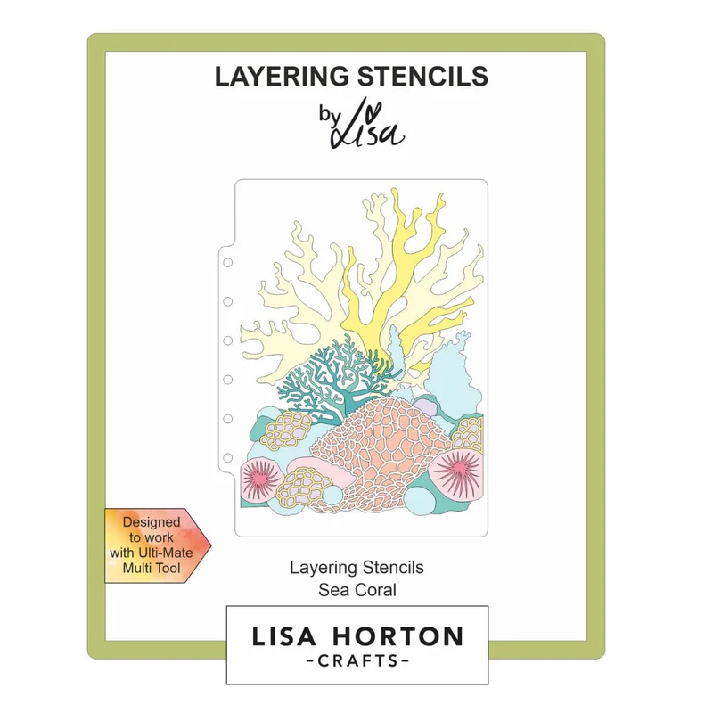 Spellbinders - Lisa Horton Crafts - Sea Coral Layering Stencil