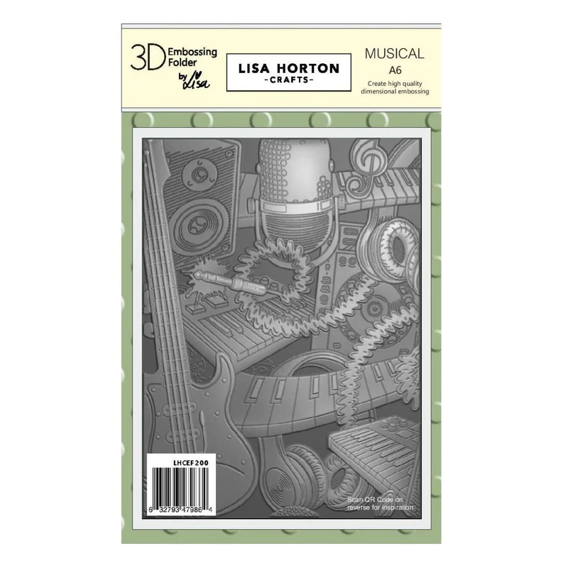 Spellbinders - Lisa Horton Crafts - Musical A6 Embossing Folder (no die)