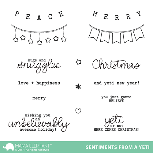 Mama Elephant - SENTIMENTS FROM A YETI - Stamp Set