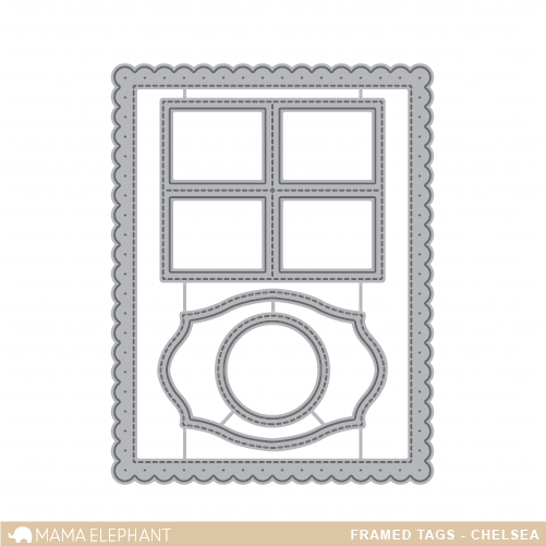 Mama Elephant - Framed Tags - Chelsea - Creative Cuts