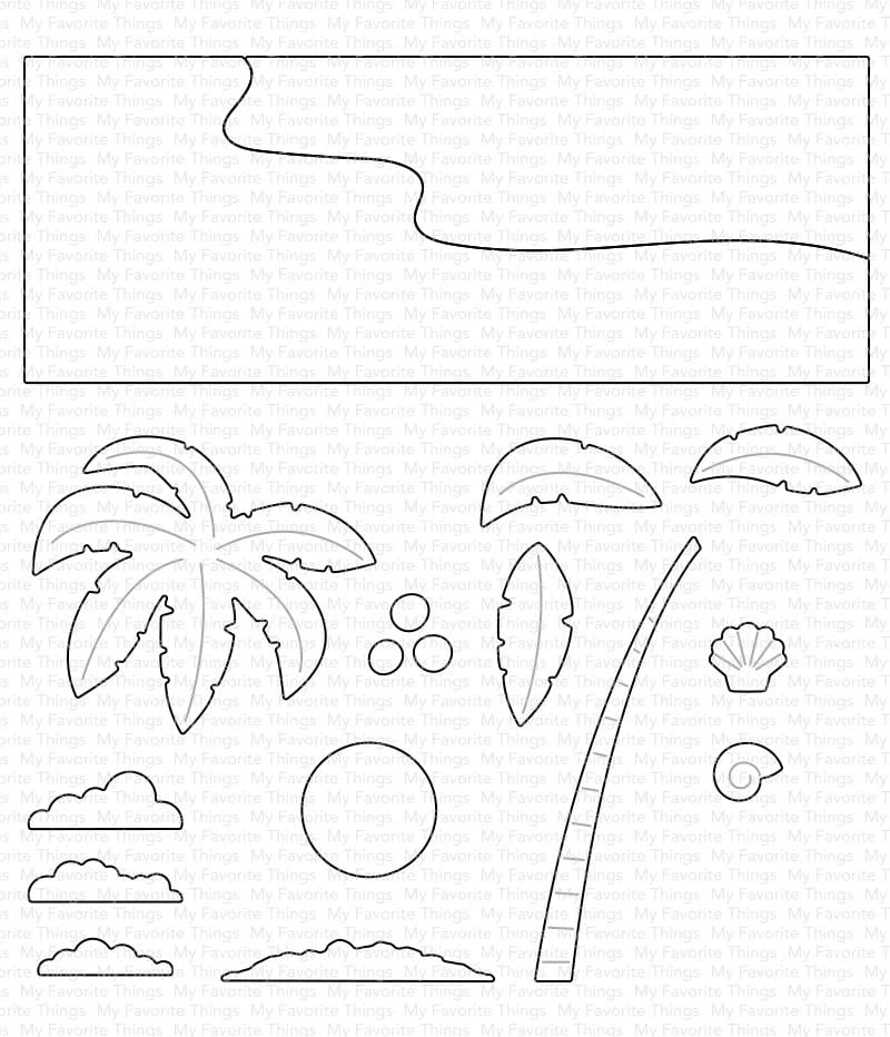 My Favorite Things - Beach Scene Builder Die-namics