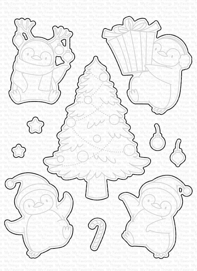 My Favorite Things - BB Holiday Penguins Die-namics