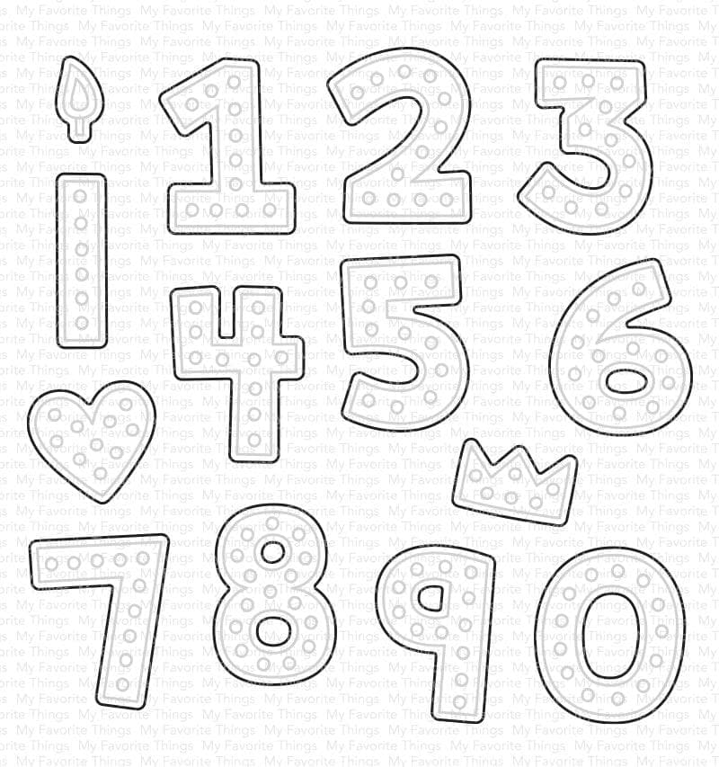 My Favorite Things - MSTN Hip Hip Yay Numbers Die-namics