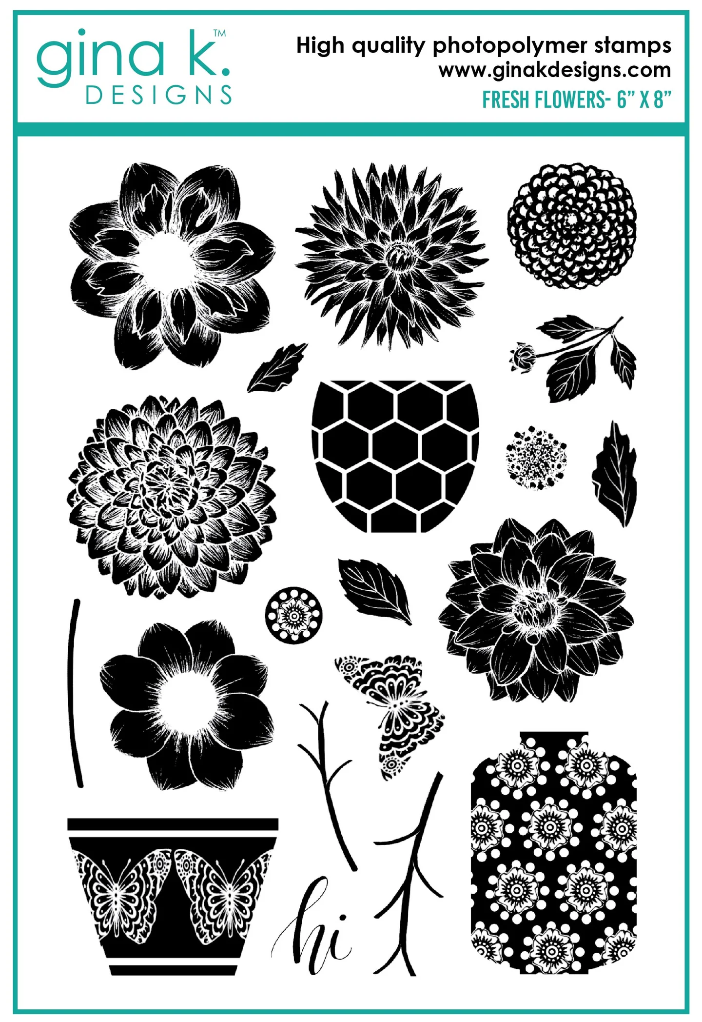 Gina K Designs - Fresh Flowers - STAMPS