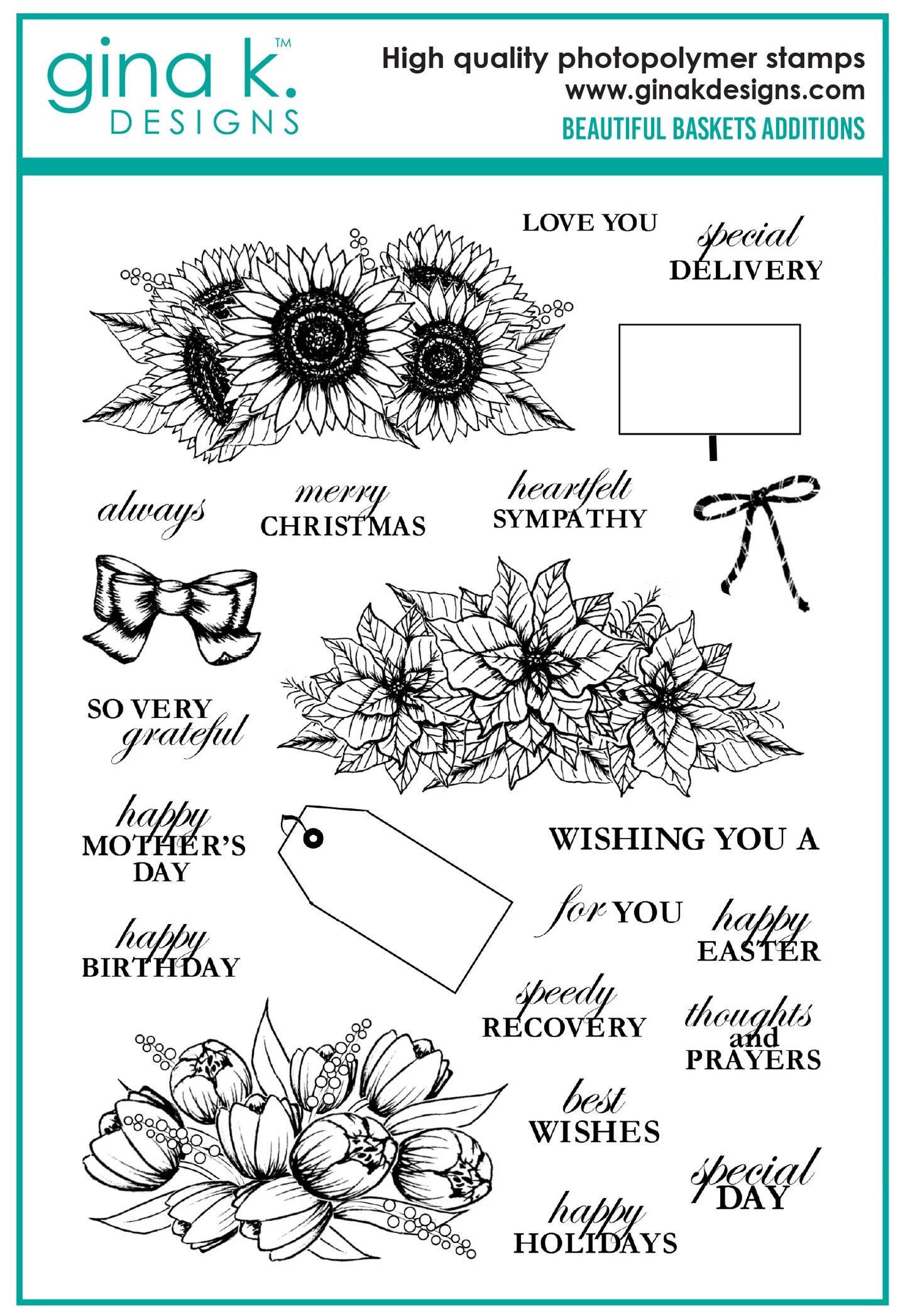 Gina K Designs - Beautiful Baskets Additions - STAMPS