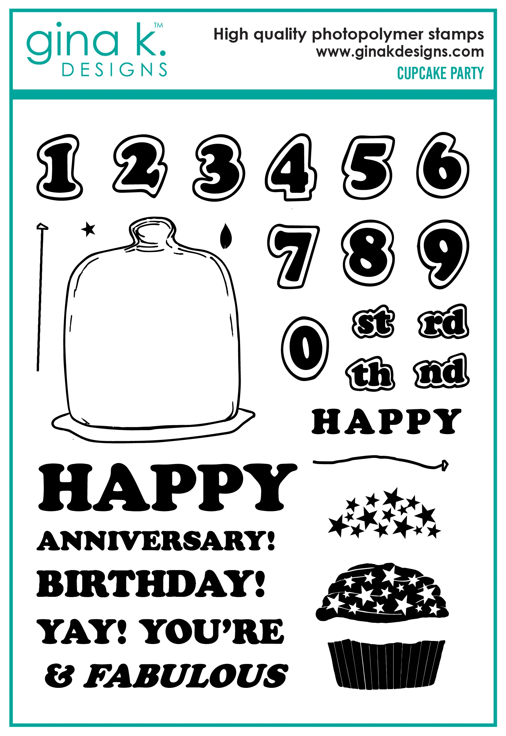 Gina K Designs - Cupcake Party - STAMPS