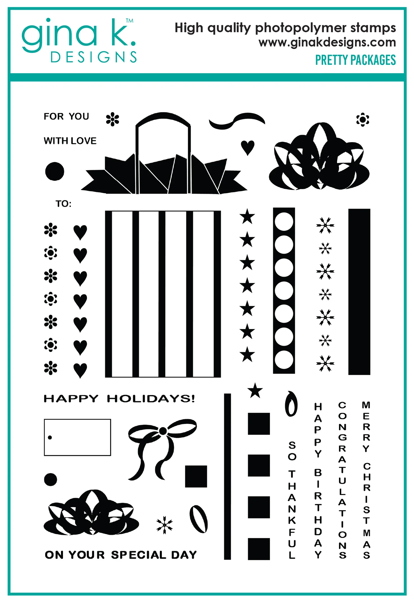 Gina K Designs - Pretty Packages - STAMPS