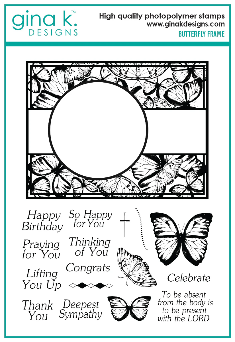 Gina K Designs - Butterfly Frame - STAMPS
