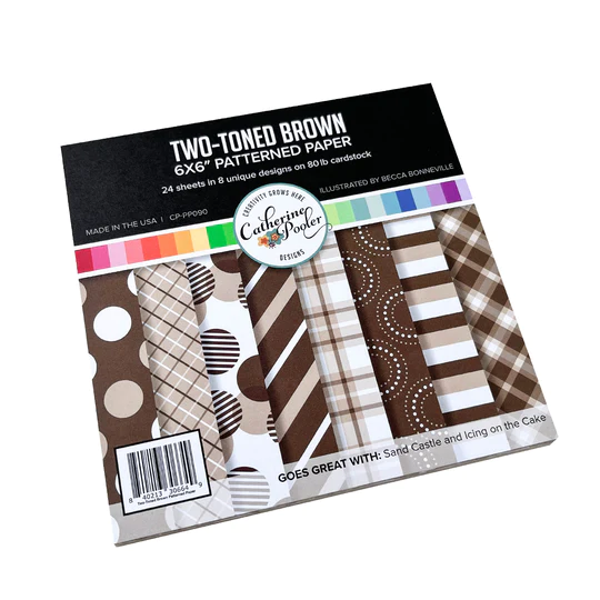 Catherine Pooler - Two-Toned Brown Patterned Paper