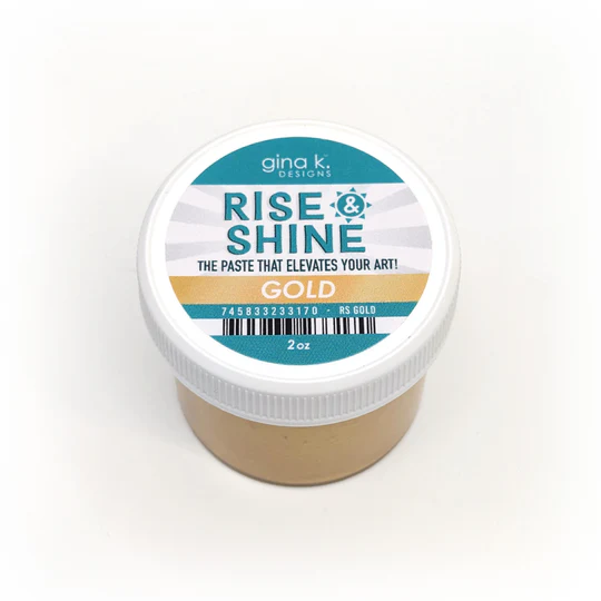 **NEW* - Gina K Designs - Rise and Shine Stencil Paste- Gold - TOOL