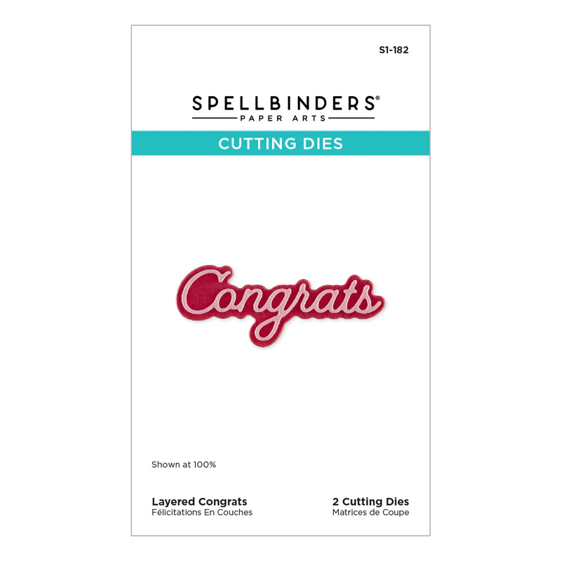 *NEW* - Spellbinders - Layered Congrats Etched Dies