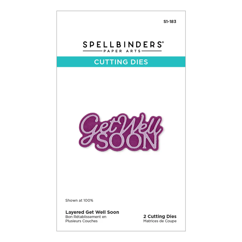 *NEW* - Spellbinders - Layered Get Well Soon Etched Dies
