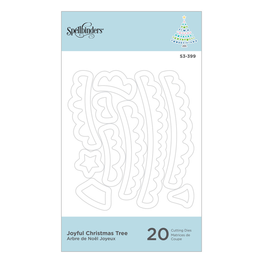 Spellbinders - Die-Lites Joyful Christmas Tree Etched Dies from Sparkling Christmas Collection