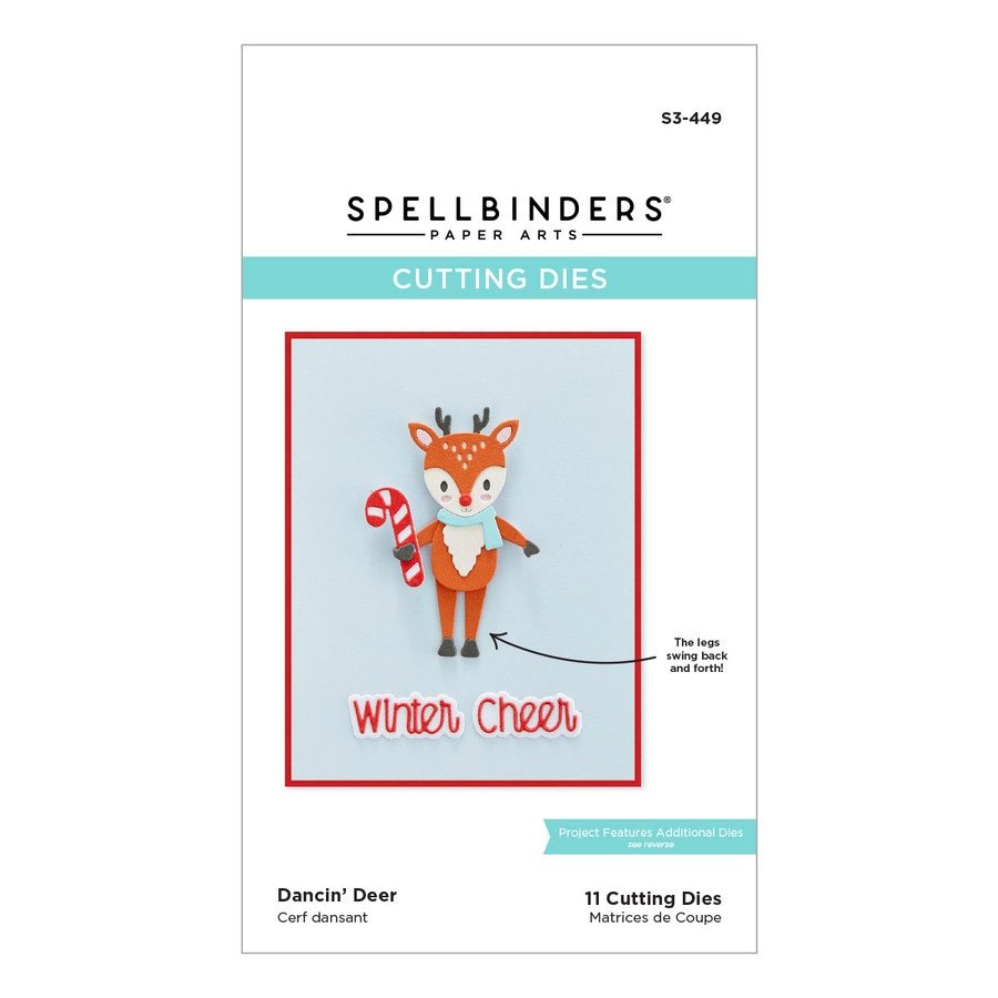 Spellbinders - Dancin' Deer Etched Dies from the Tinsel Time Collection