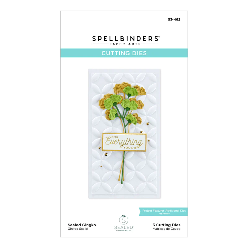 Spellbinders - SEALED GINKGO ETCHED DIES FROM THE SEALED BY SPELLBINDERS COLLECTION