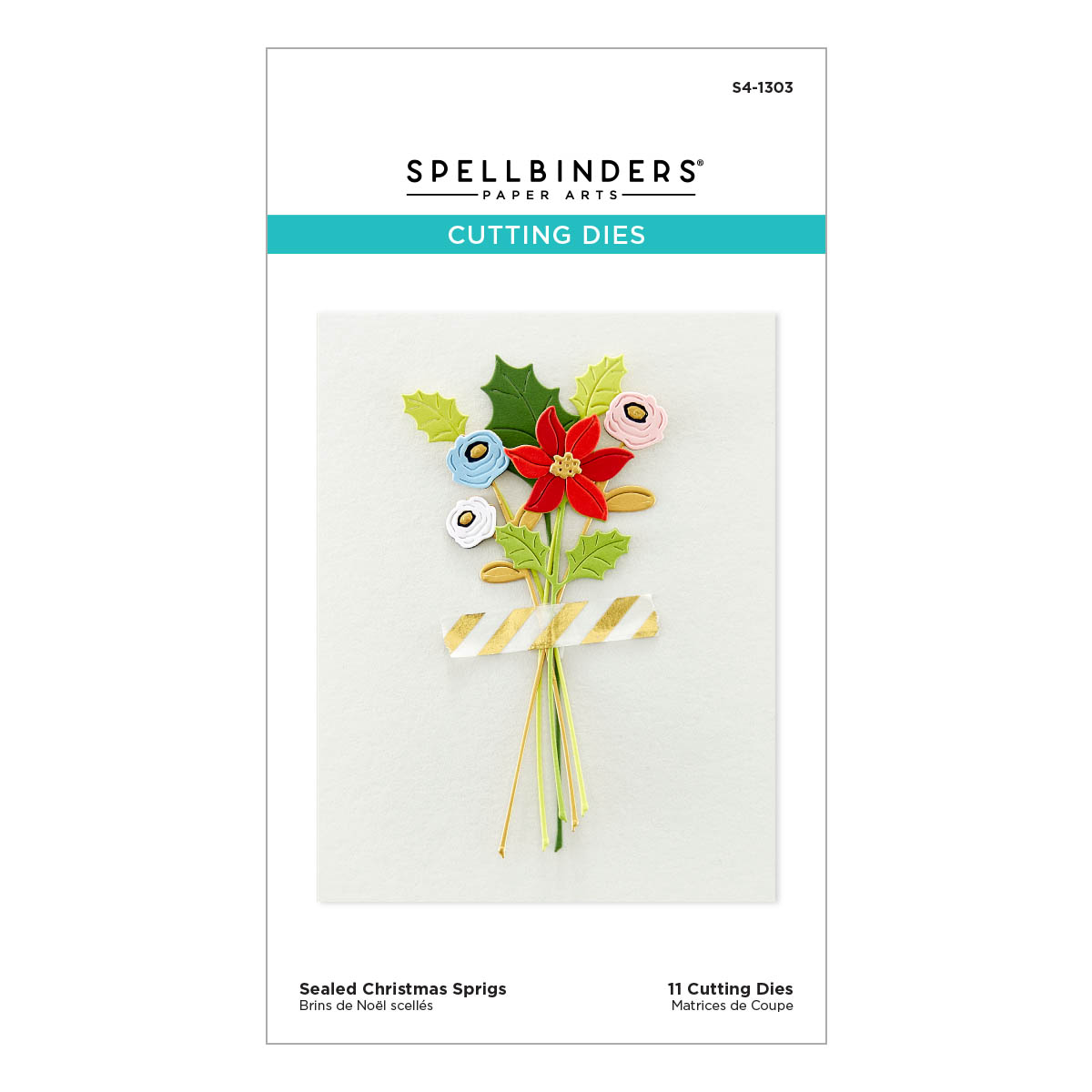 Spellbinders - Sealed Christmas Sprigs Etched Dies from the Sealed for Christmas Collection