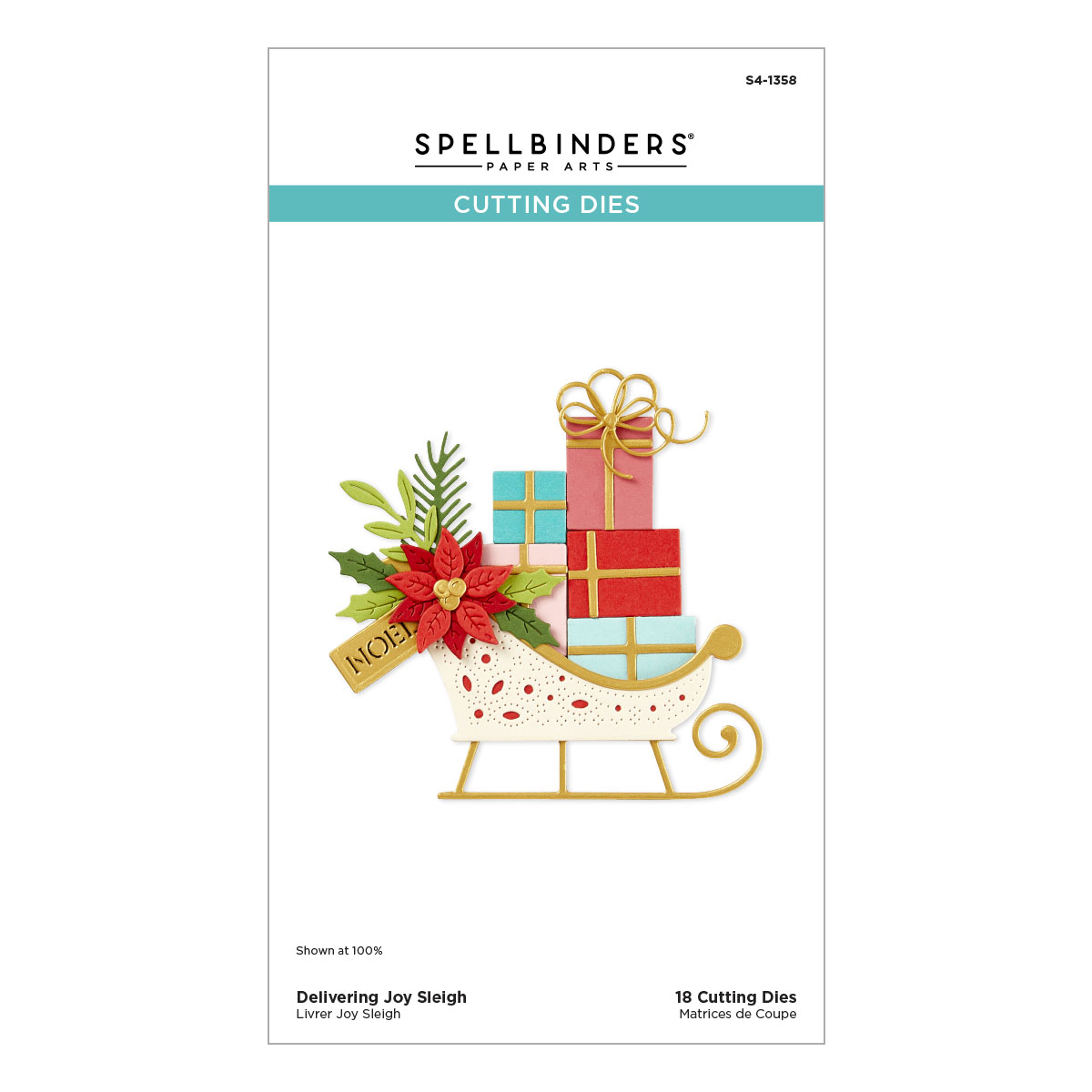 Spellbinders - Delivering Joy Sleigh Etched Dies from the Handmade Holidays Collection