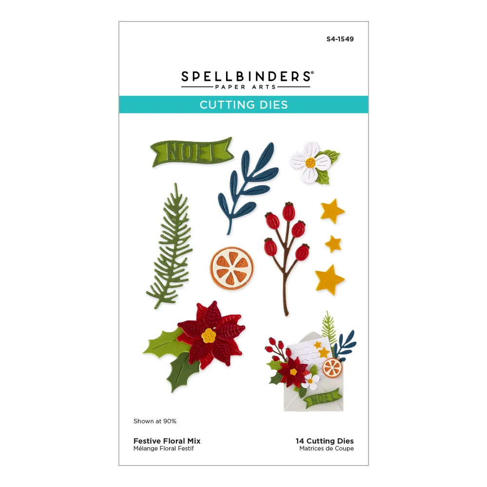 **NEW* - Spellbinders - Festive Floral Mix Etched Dies