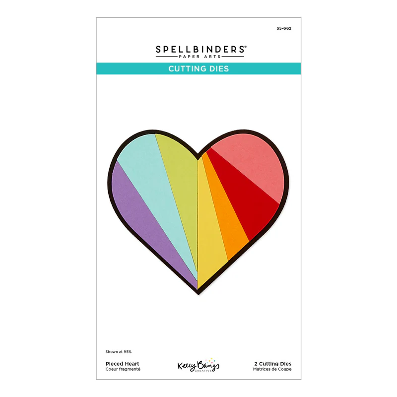 Spellbinders - Pieced Heart Etched Dies from the Just Sayin' Collection by Kelly Bangs