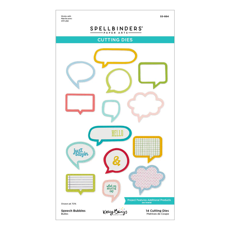 Spellbinders - Speech Bubbles Etched Dies from the Just Sayin' Collection by Kelly Bangs