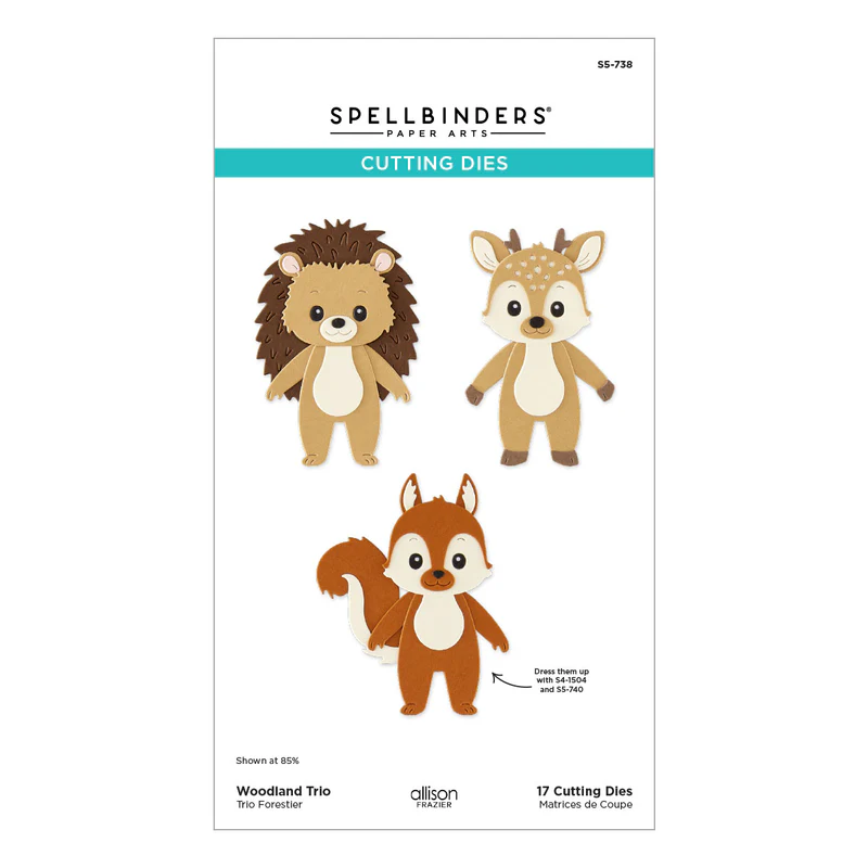 **NEW* - Spellbinders - Woodland Trio Etched Dies by Allison Frazier