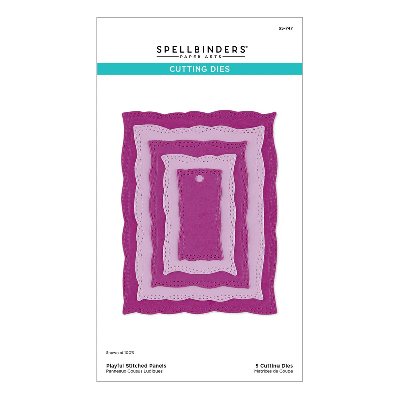 **NEW* - Spellbinders - Playful Stitched Panels Etched Dies