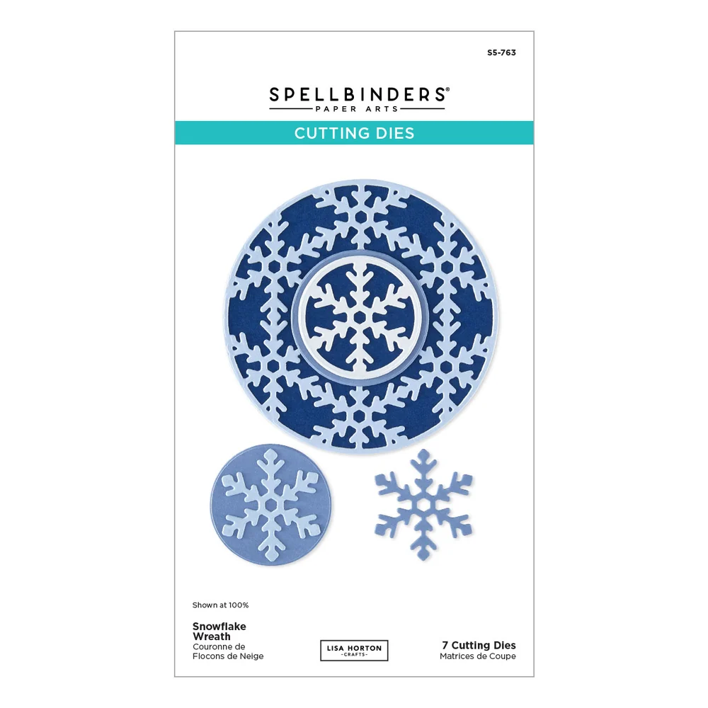 **NEW* - Spellbinders - Snowflake Wreath Etched Dies by Lisa Horton