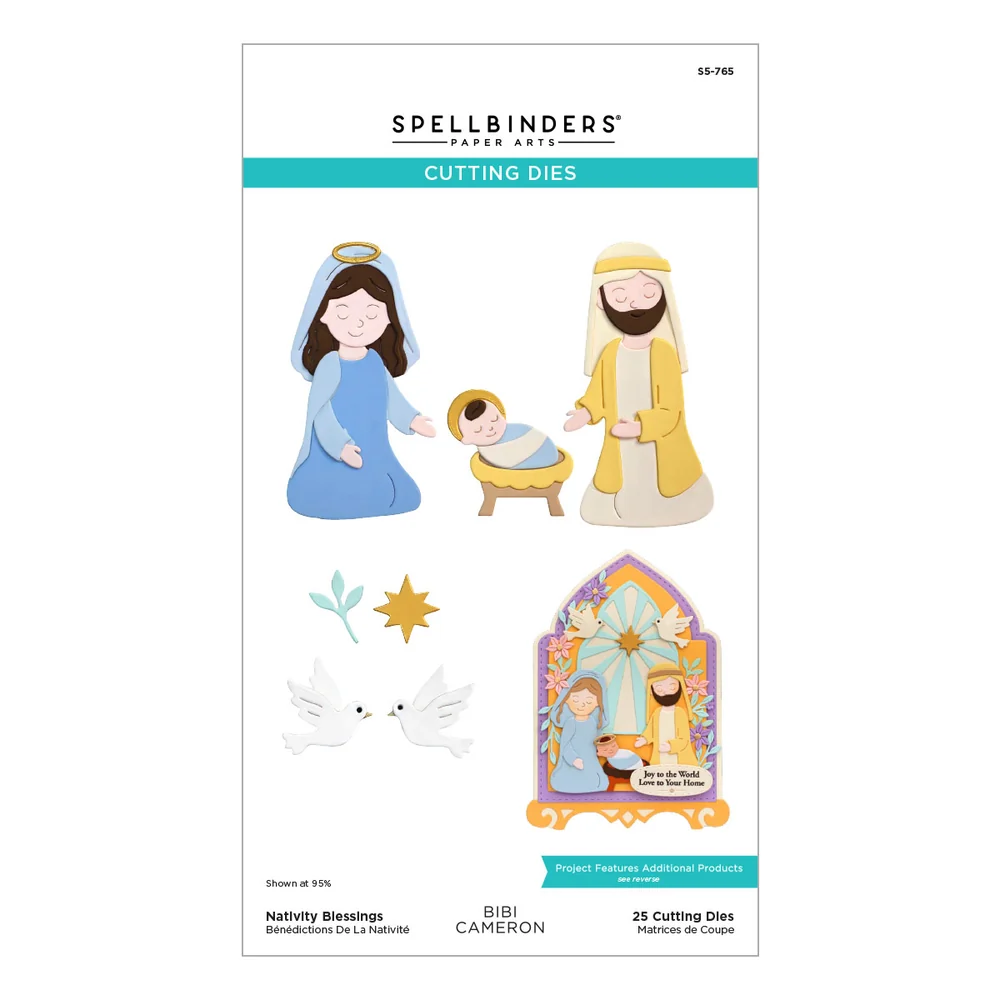 **NEW* - Spellbinders - Nativity Blessings Etched Dies by Bibi Cameron