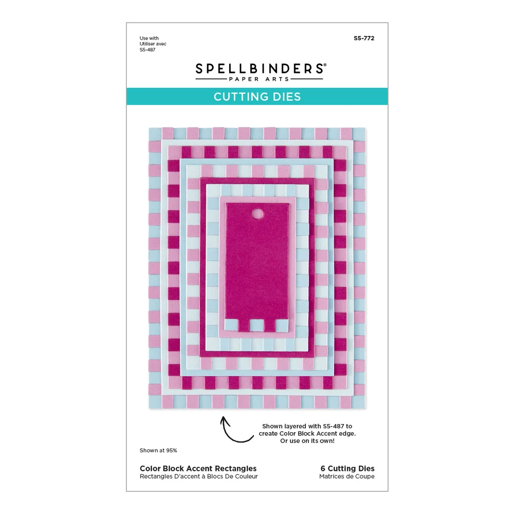 **NEW* - Spellbinders - Color Block Accent Rectangles Etched Dies