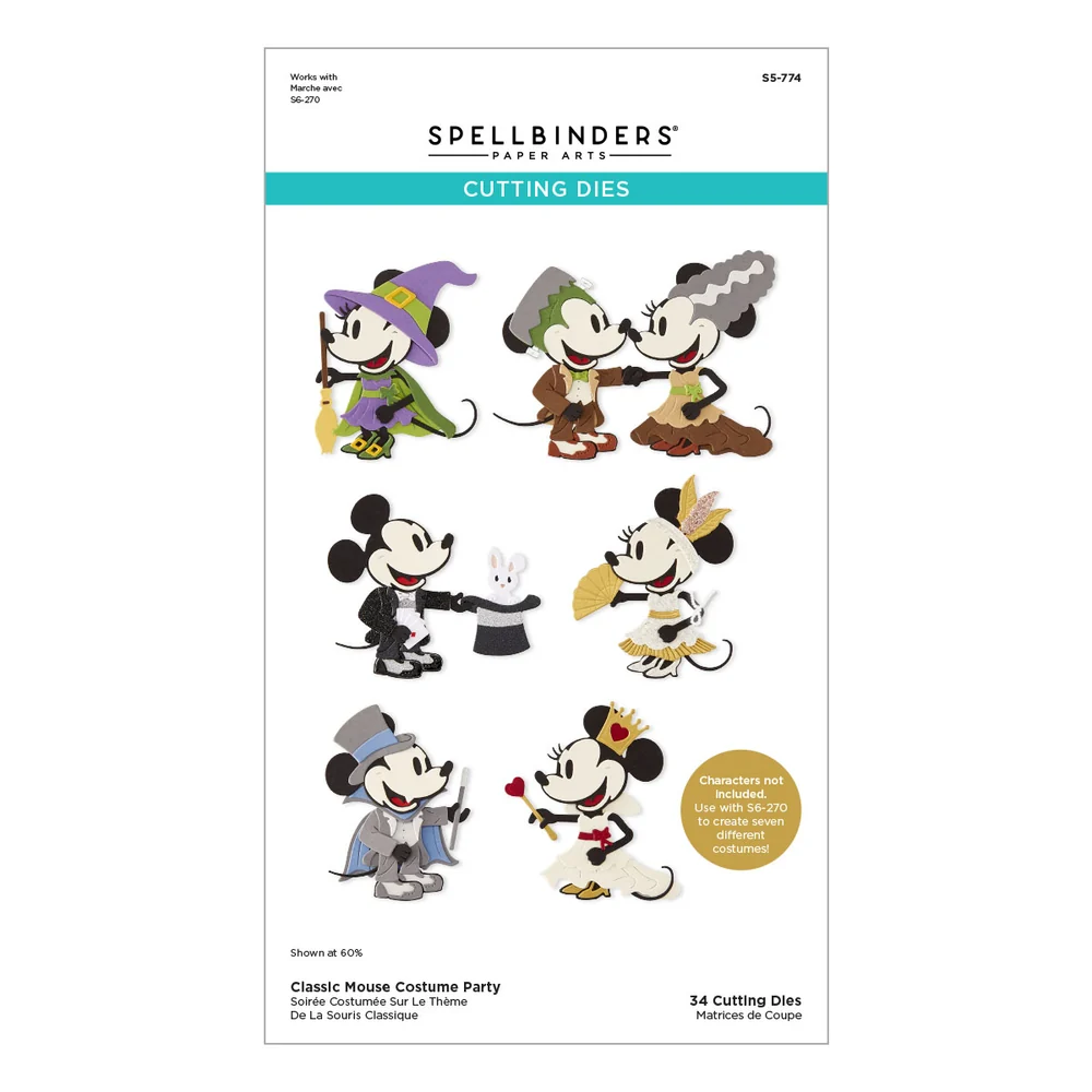 **NEW* - Spellbinders - Classic Mouse Costume Party Etched Dies
