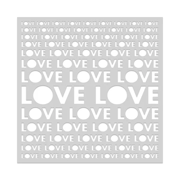 Spellbinders - Hero Arts Lots of Love Stencil from the Love Notes Collection