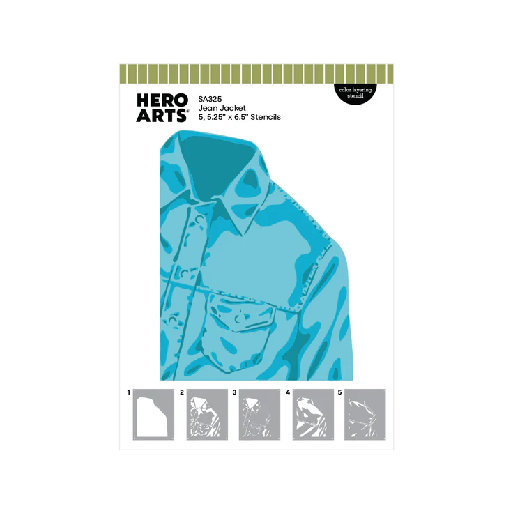 Spellbinders - Hero Arts Jean Jacket Layering Stencil Set