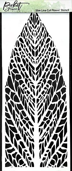 Picket Fence Studios - Slim Line Reversed Leaf Stencil