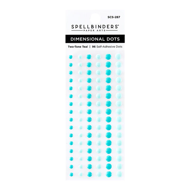 Spellbinders - Dimensional Two Tone Teal Enamel Dots