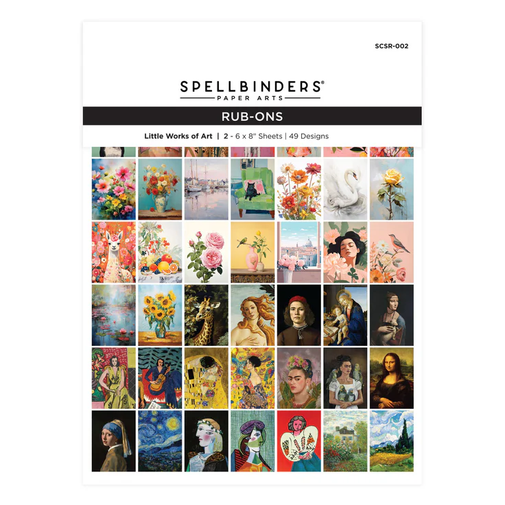*NEW* - Spellbinders - Little Works of Art Rub-On Sheets from the Clear Seal Maker Tool Collection