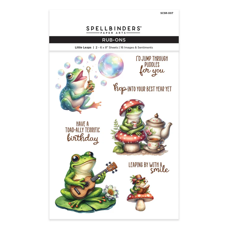 **NEW* - Spellbinders - Little Leaps Rub-On Sheets