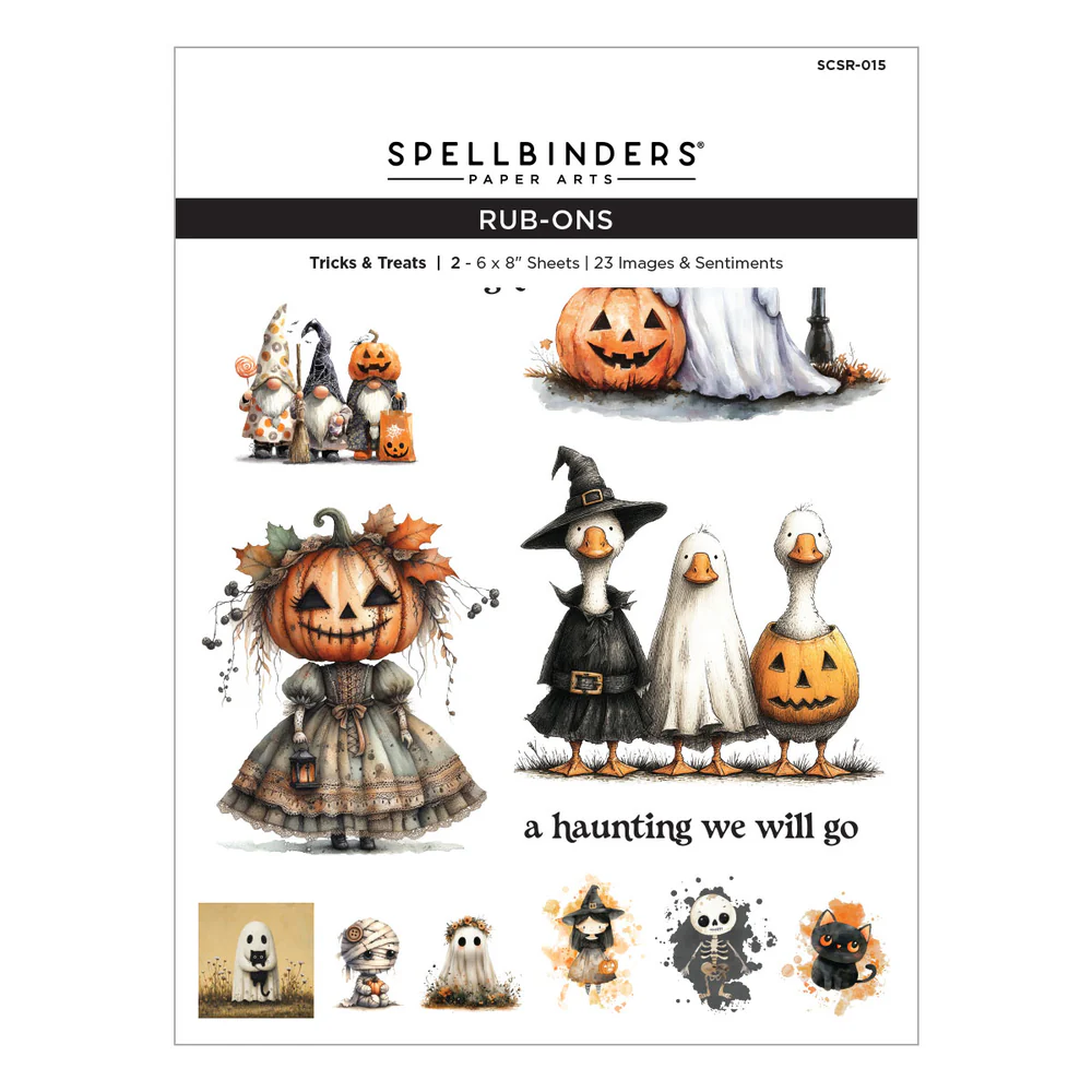 **NEW* - Spellbinders - Tricks & Treats Rub-On Sheets