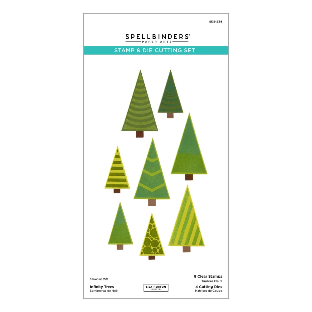 **NEW* - Spellbinders - Infinity Trees Stamp & Die Set by Lisa Horton