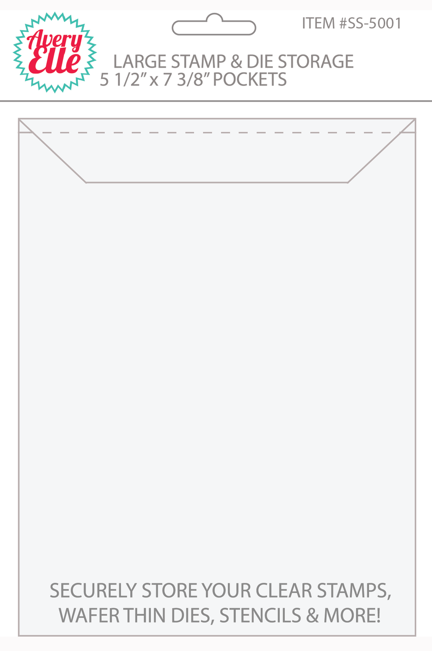 Avery Elle - Large Stamp & Die Storage Pockets - 5-1/2" x 7-1/4" Set of 10