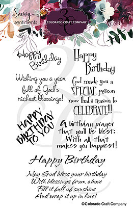 Colorado Craft Company - Savvy Sentiments~Birthday Blessings