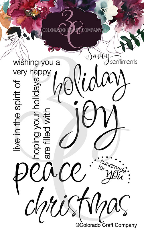 Colorado Craft Company - Savvy Sentiments~Spirit Of Christmas 4 x 6 Clear Stamps