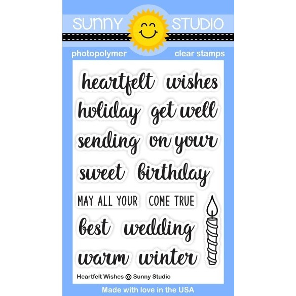 Sunny Studio - Heartfelt Wishes Stamps