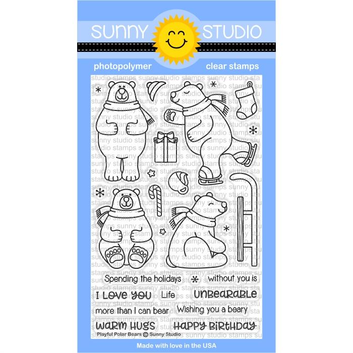 Sunny Studio - Playful Polar Bears Stamps