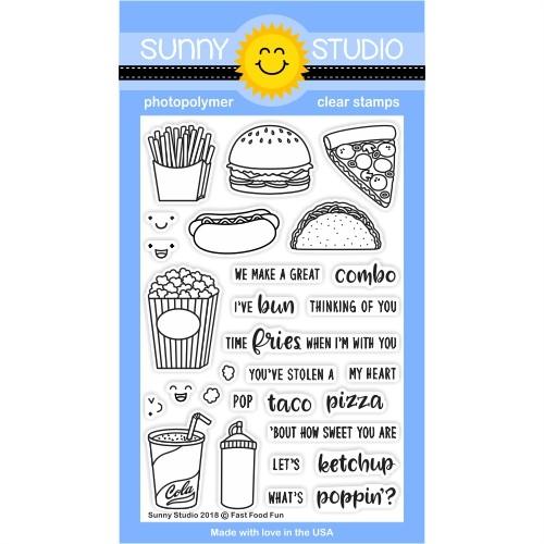 Sunny Studio - Fast Food Fun Stamps