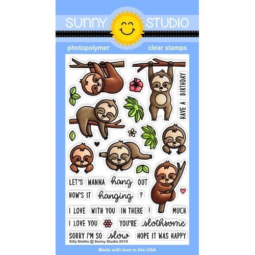 Sunny Studio - Silly Sloths Stamps