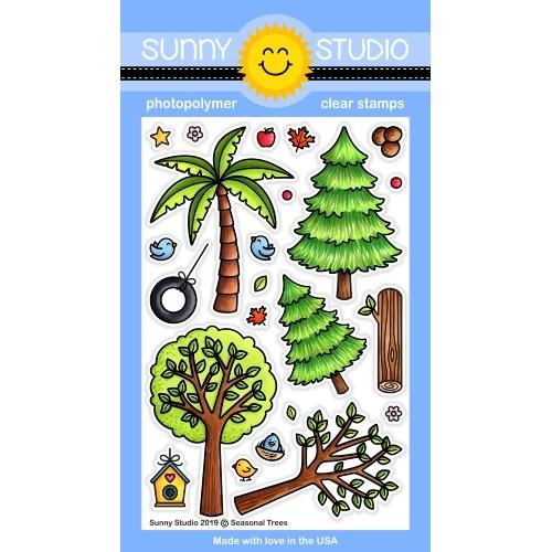 Sunny Studio - Seasonal Trees Stamps