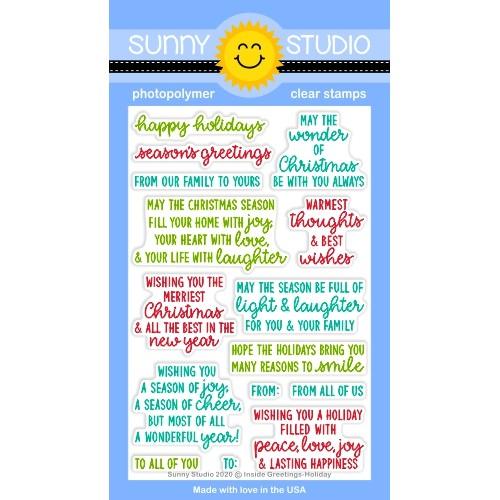 Sunny Studio - Inside Greetings-Holiday 4x6 Stamps