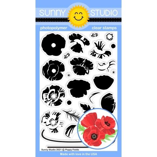 Sunny Studio - Poppy Fields Stamps