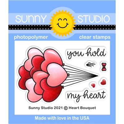 Sunny Studio - Heart Bouquet Stamps