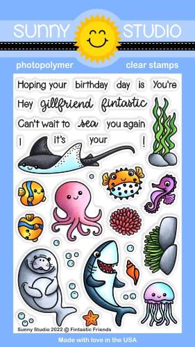Sunny Studio - Fintastic Friends Stamps